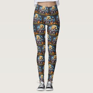 Leggings Perros Bullmastiff Calabaza Halloween Divertido