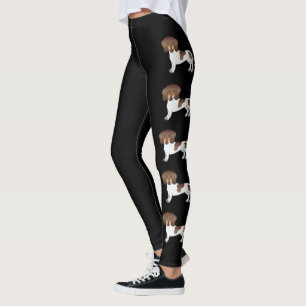 Leggings Perros Dachshund de pelo corto de color chocolate 