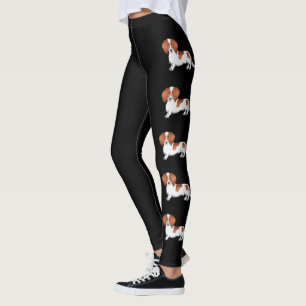 Leggings Perros De Caricatura De Dachshund De Largo Pelo Ro