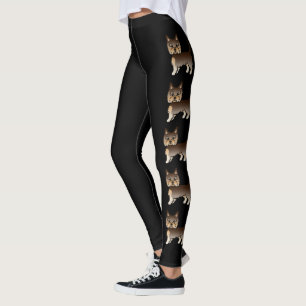 Leggings Perros de dibujos animados de Chocolate Yorkshire 