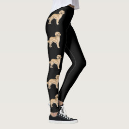 Leggings Perros de dibujos animados lindos Retriever dorado