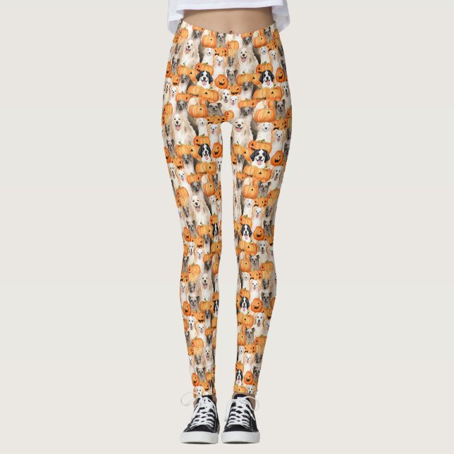 Leggings Perros de Halloween - Razas de Perros Adorables co (Anverso)