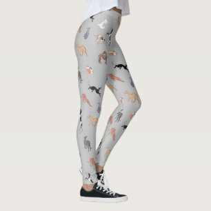 Leggings Perros ensanchados con marionetas grises italianos