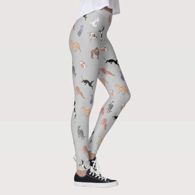 Leggings Perros ensanchados con marionetas grises italianos (Derecha)