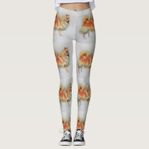 Leggings Perros Naranjas de Spitz Pomerania alemanes Perros