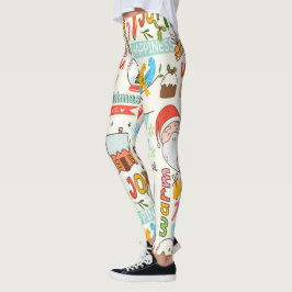 Leggings Personajes de dibujos animados de navidades