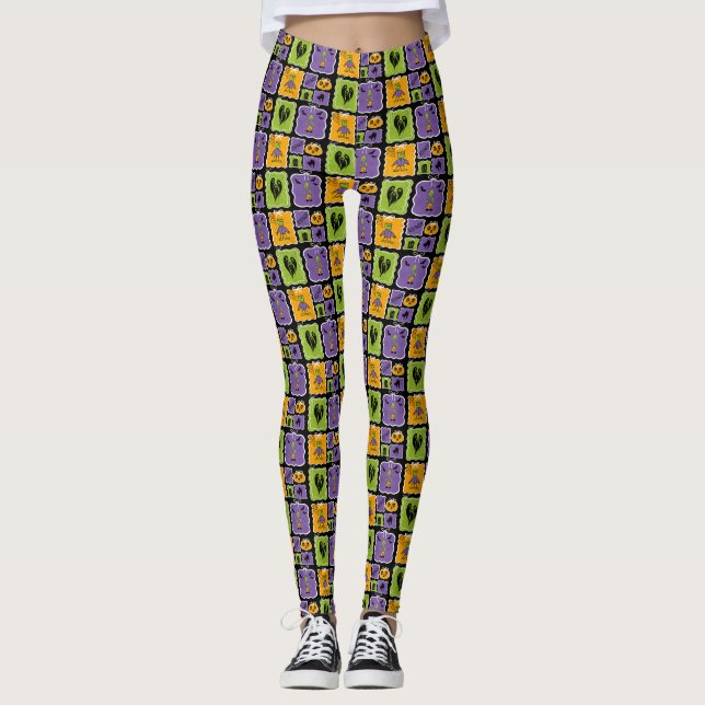 Leggings Personajes de Halloween pequeños zombis (Anverso)