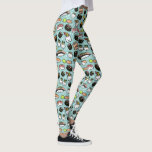 Leggings Personajes de sushi bonitos patrón Kawaii Diversió<br><div class="desc">Leggings de patrón de sushi. Un buen surtido de felices amigos del sushi, incluyendo salmón, atún, tamago, camarón, pulpo, wasabi y jengibre. Estas leggings de novedad hacen un regalo kawaii para los amantes del sushi. Visita el mundo Doodle de Jenn para ver más leggings de novedad y divertidos diseños de...</div>