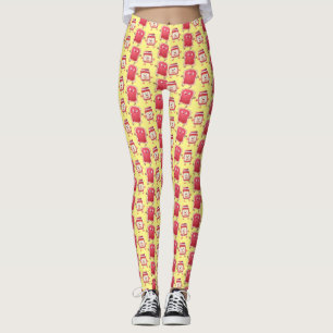 Leggings Personajes divertidos de la caricatura sobre pan y