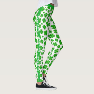 Leggings Personalice: Erin de St Patrick va los tréboles d