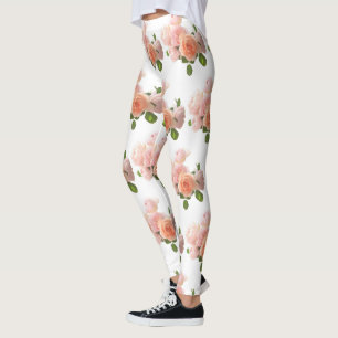 Leggings Personalice Rosas Moderna Elegante Tendencia Plant