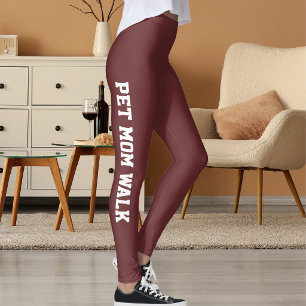 Leggings Personaliza Clase Mamá de Mascota Navidad Carmesí