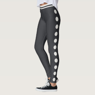 Leggings Personaliza el patrón de lunares neutros de caviar