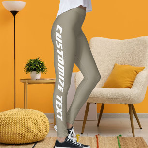 Leggings Personaliza Foto de Mascota Texto Blanco Lindo Bei