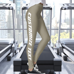 Leggings Personaliza Foto de Mascota Texto Blanco Lindo Bei