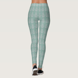 Leggings Personalizable Hamsa del Estudio de Yoga Verde Sea