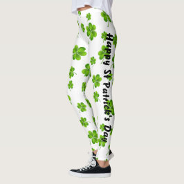 Leggings Personalizable St. Patrick's Day Shamrock