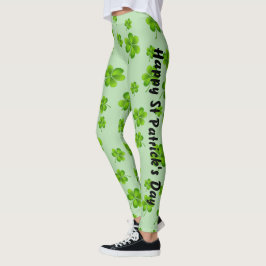Leggings Personalizable St. Patrick's Day Shamrock