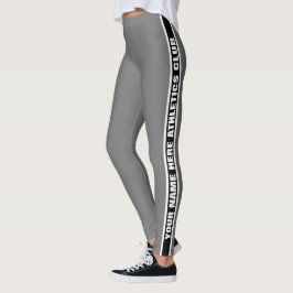 Leggings Personalizable sus polainas rayadas del nombre del