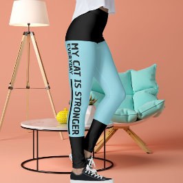 Leggings Personalización de Black Robin Huevo Blue Stripes 