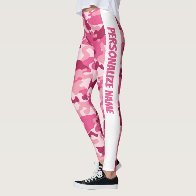 Leggings PERSONALIZACIÓN de camuflaje rosa (Izquierda)