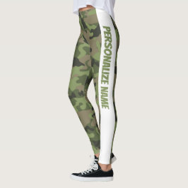 Leggings PERSONALIZACIÓN DE camuflaje verde de poca luz