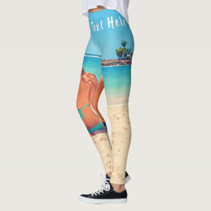Leggings Personalización de la imagen con texto Personaliza