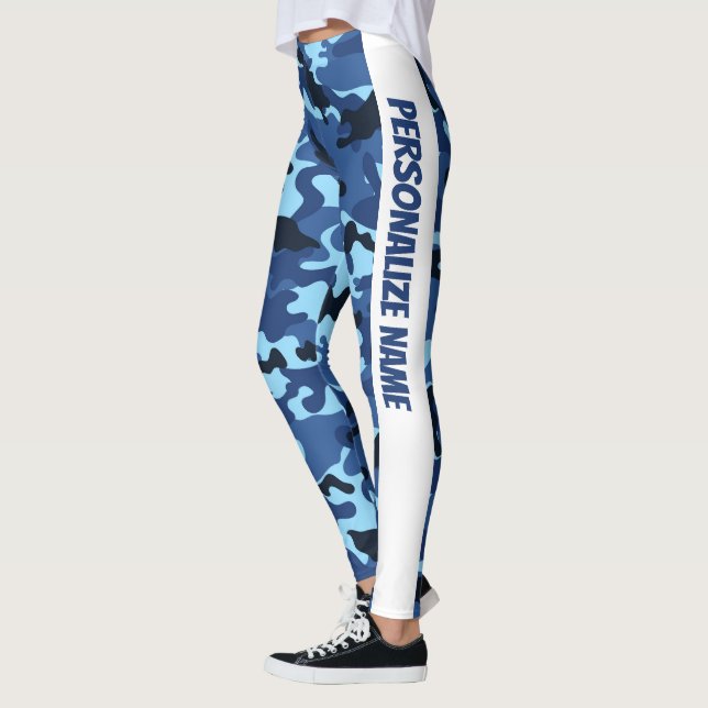 Leggings PERSONALIZACIÓN del camuflaje azul (Izquierda)