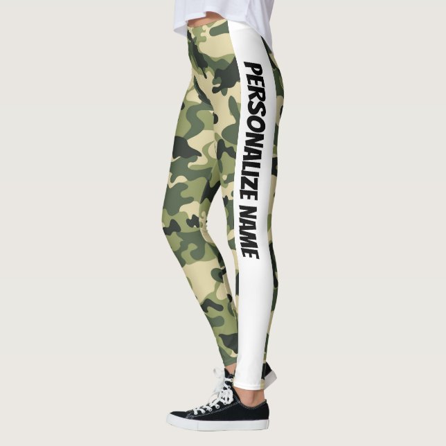 Leggings PERSONALIZACIÓN del Camuflaje Verde (Izquierda)