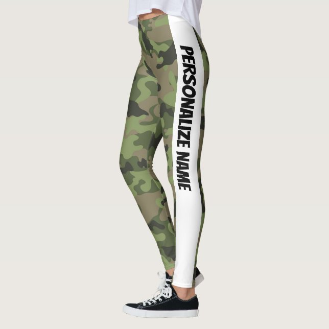 Leggings PERSONALIZACIÓN DEL Camuflaje verde de la Casa de  (Izquierda)