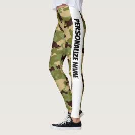 Leggings PERSONALIZACIÓN del camuflaje verde del ejército