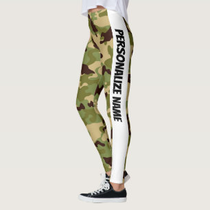 Leggings PERSONALIZACIÓN del camuflaje verde del ejército