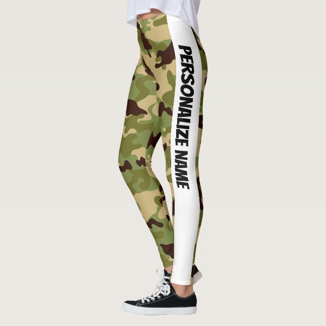 Leggings PERSONALIZACIÓN del camuflaje verde del ejército (Izquierda)