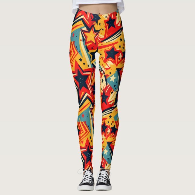 Leggings Personalizadas con Impresión Total Abstra (Anverso)