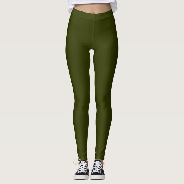 Leggings personalizadas verde militar (Anverso)