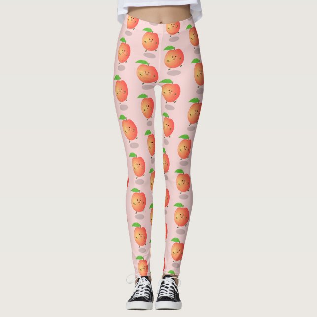 Leggings Personalizado amarillo de melocotón alegre (Anverso)