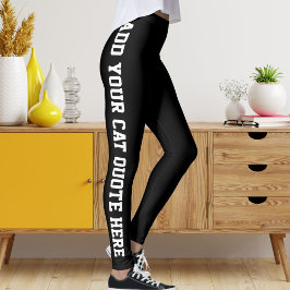 Leggings Personalizado blanco negro personalizado hizo una