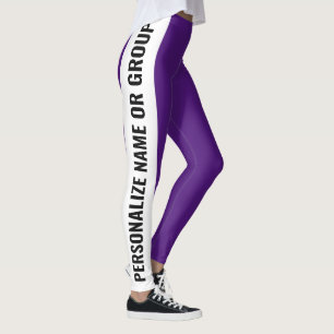 Leggings Personalizado blanco y morado real de moda muchach