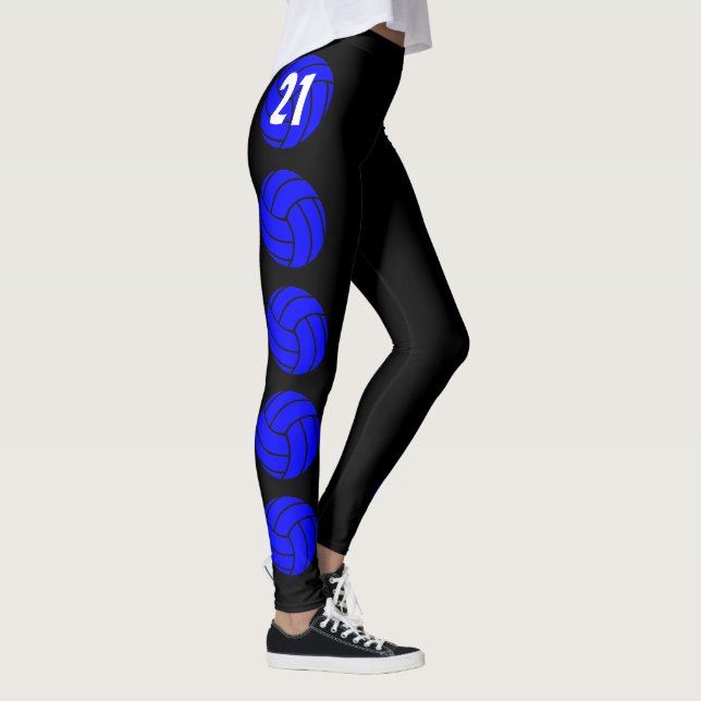 Leggings Personalizado Blue Volleyball Compression Pants Le (Derecha)