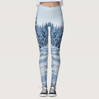 Leggings Personalizado Branded White Natural Hello Winter L
