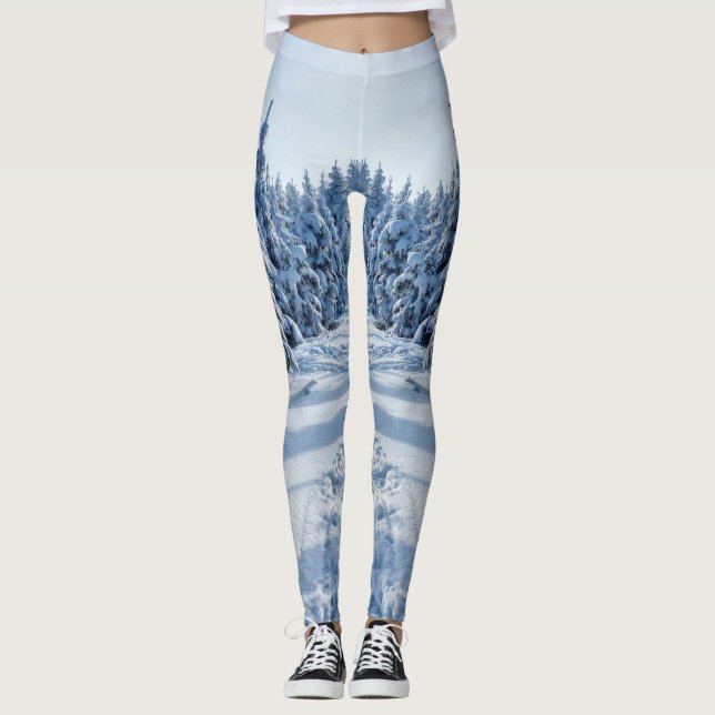 Leggings Personalizado Branded White Natural Hello Winter L (Anverso)