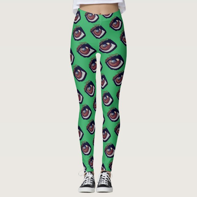 Leggings Personalizado Brown Dachshund Eyes (Anverso)