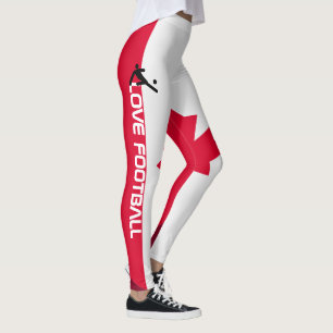 Leggings Personalizado Canadá Amor Fútbol