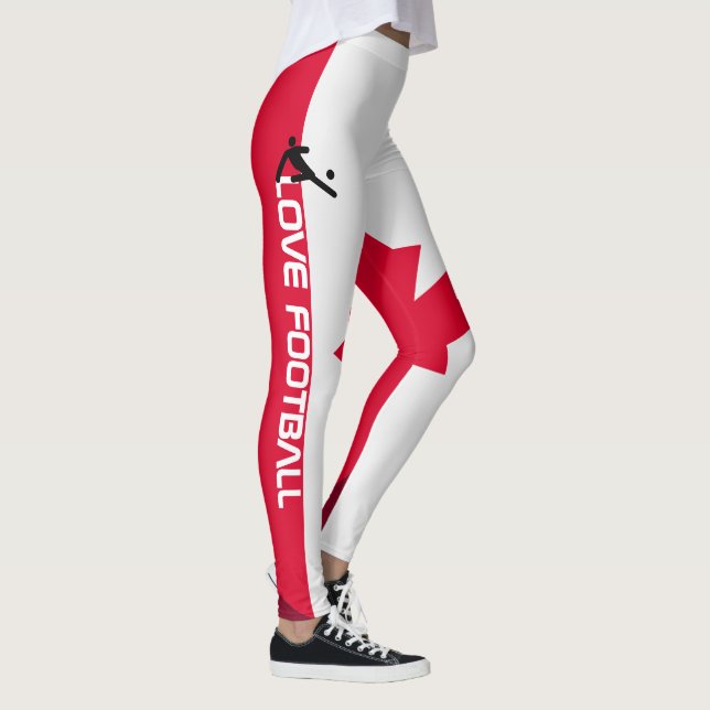 Leggings Personalizado Canadá Amor Fútbol (Derecha)