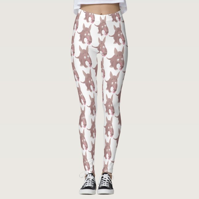 Leggings Personalizado de aardvark gracioso (Anverso)