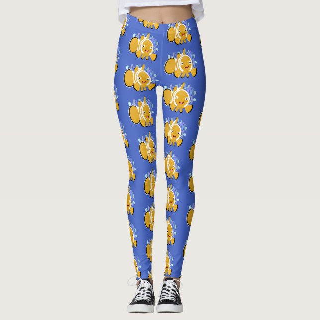 Leggings Personalizado de anenoma de payaso alegre (Anverso)