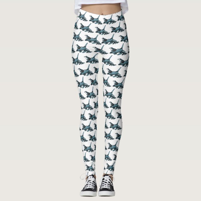 Leggings Personalizado de avión de combate militar (Anverso)