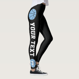 Leggings Personalizado de baloncesto azul claro Carolina Te