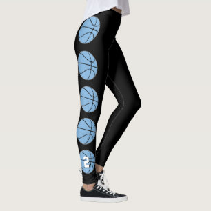 Leggings Personalizado de baloncesto azul de Carolina Clara