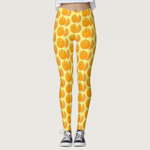 Leggings Personalizado de cítricos de feliz naranja